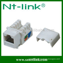 Dual IDC White Color Cat6 RJ45 Keystone Jack